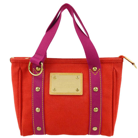 Louis Vuitton 2005 Red Purple Antigua Cabas PM Tote Bag M40037