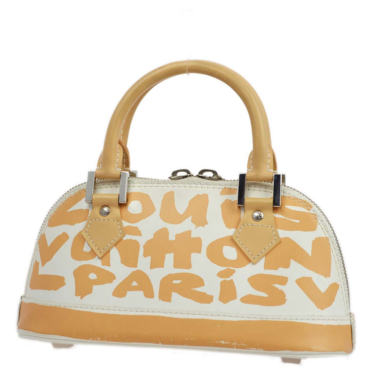 Louis Vuitton 2001 Graffiti Alma PM Handbag Beige M92178