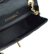 Chanel 2006-2008 Black Satin Mini Classic Square Flap Shoulder Bag 17