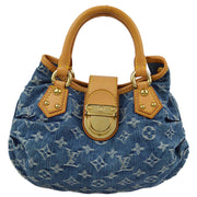 Louis Vuitton 2005 Blue Monogram Denim Pleaty Handbag M95020