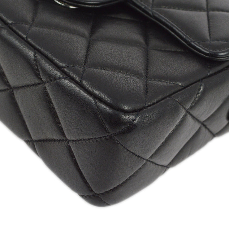 Chanel Black Lambskin Mini Classic Square Flap Handbag