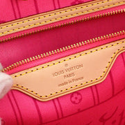 Louis Vuitton 2009 Monogram Rose Neverfull MM Shoulder Tote Bag M48613