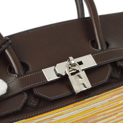 Hermes 2003 Vibrato Calf Orange Ebene Birkin 35
