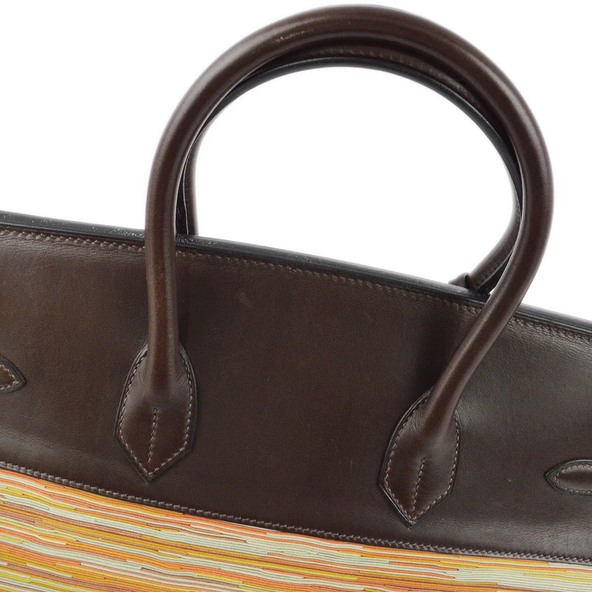 Hermes 2003 Vibrato Calf Orange Ebene Birkin 35