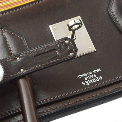 Hermes 2003 Vibrato Calf Orange Ebene Birkin 35