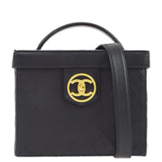 Chanel Black Lambskin Bicolore Vanity 2way Shoulder Handbag