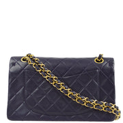 Chanel * Navy Lambskin Small Classic Double Flap Shoulder Bag