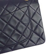 Chanel * Navy Lambskin Small Classic Double Flap Shoulder Bag