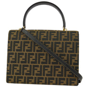 Fendi Brown Zucca 2way Shoulder Handbag