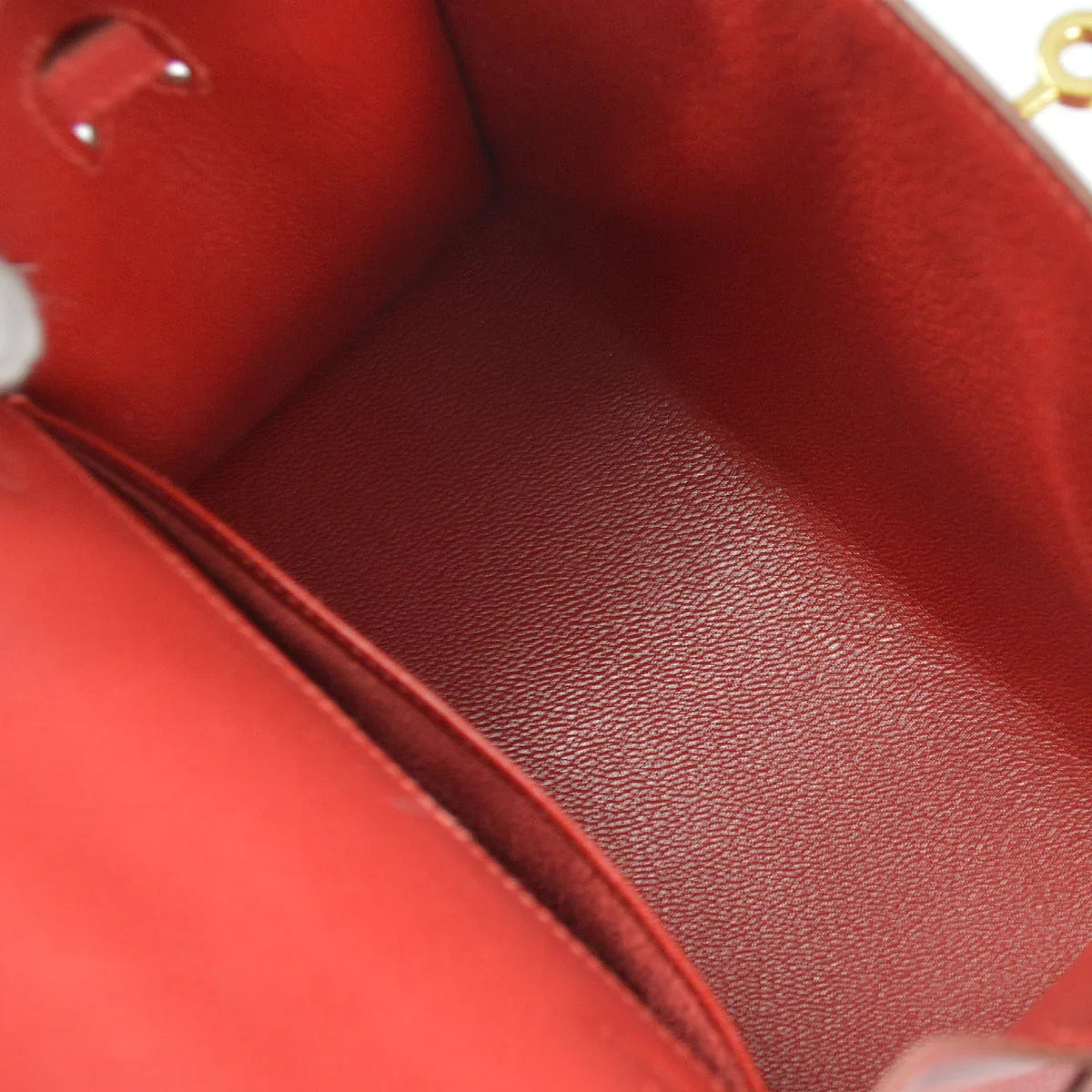 Hermes 1995 Rouge Vif Courchevel Mini Kelly 20