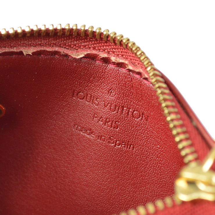 Louis Vuitton 2006 Red Vernis Pochette Cles Coin Purse M91977
