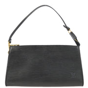 Louis Vuitton 2002 Black Epi Pochette Accessoires Handbag M52982