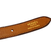 Hermes 1976 Black Box Calf Waist Belt Small Good