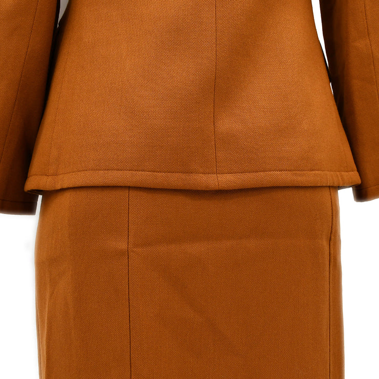 Yves Saint Laurent Setup Suit Jacket Skirt Brown #36