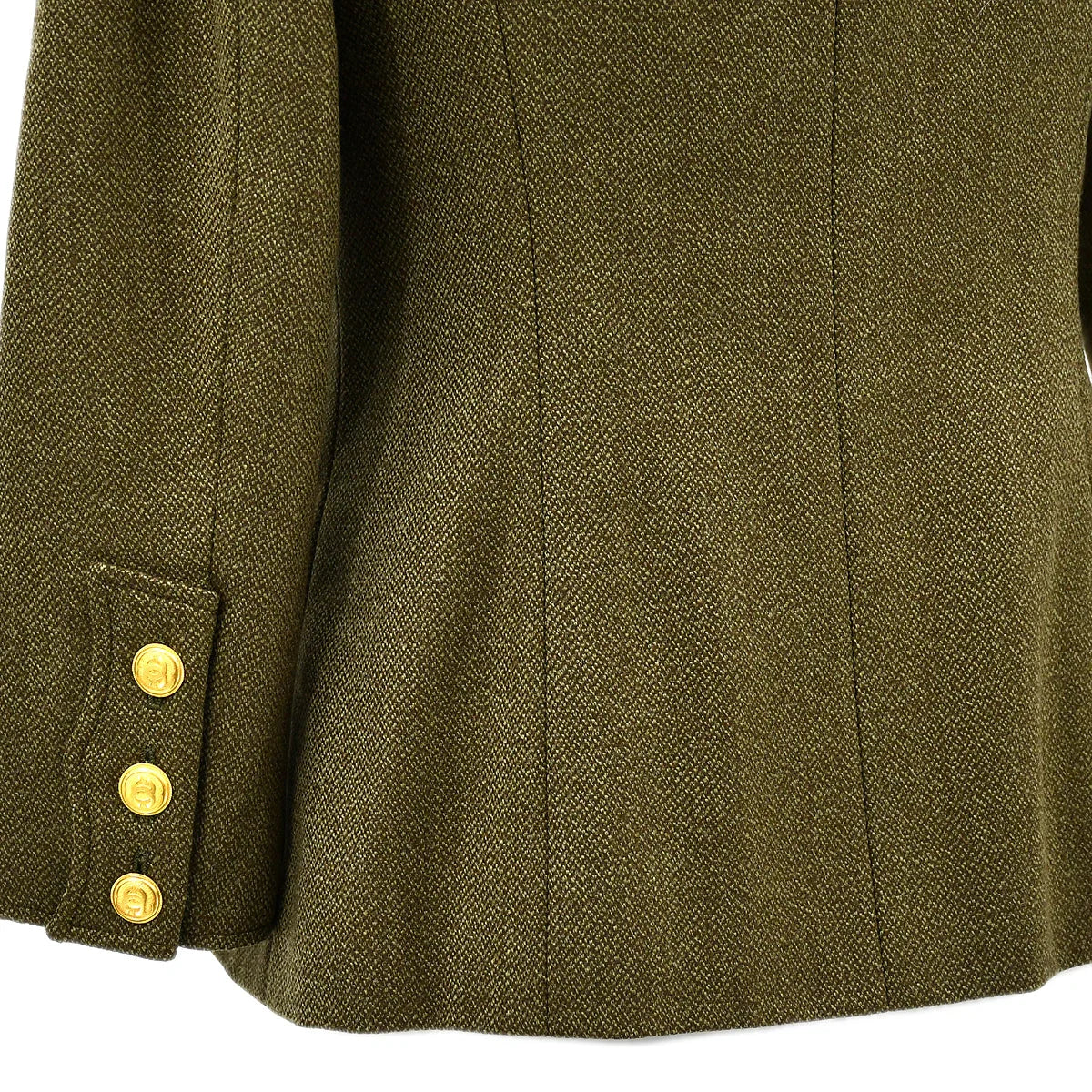 Chanel Single Breasted Jacket Khaki 96A #40