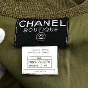 Chanel Single Breasted Jacket Khaki 96A #40