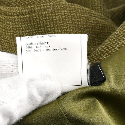 Chanel Single Breasted Jacket Khaki 96A #40