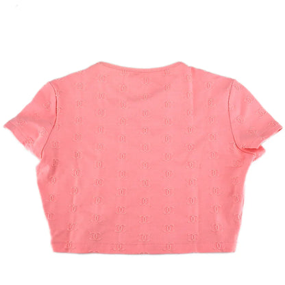 Chanel Cropped T-shirt Pink 97P #40
