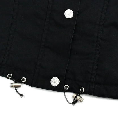 Chanel Sport Line Zip Up Hooded Jacket Black 02A #40