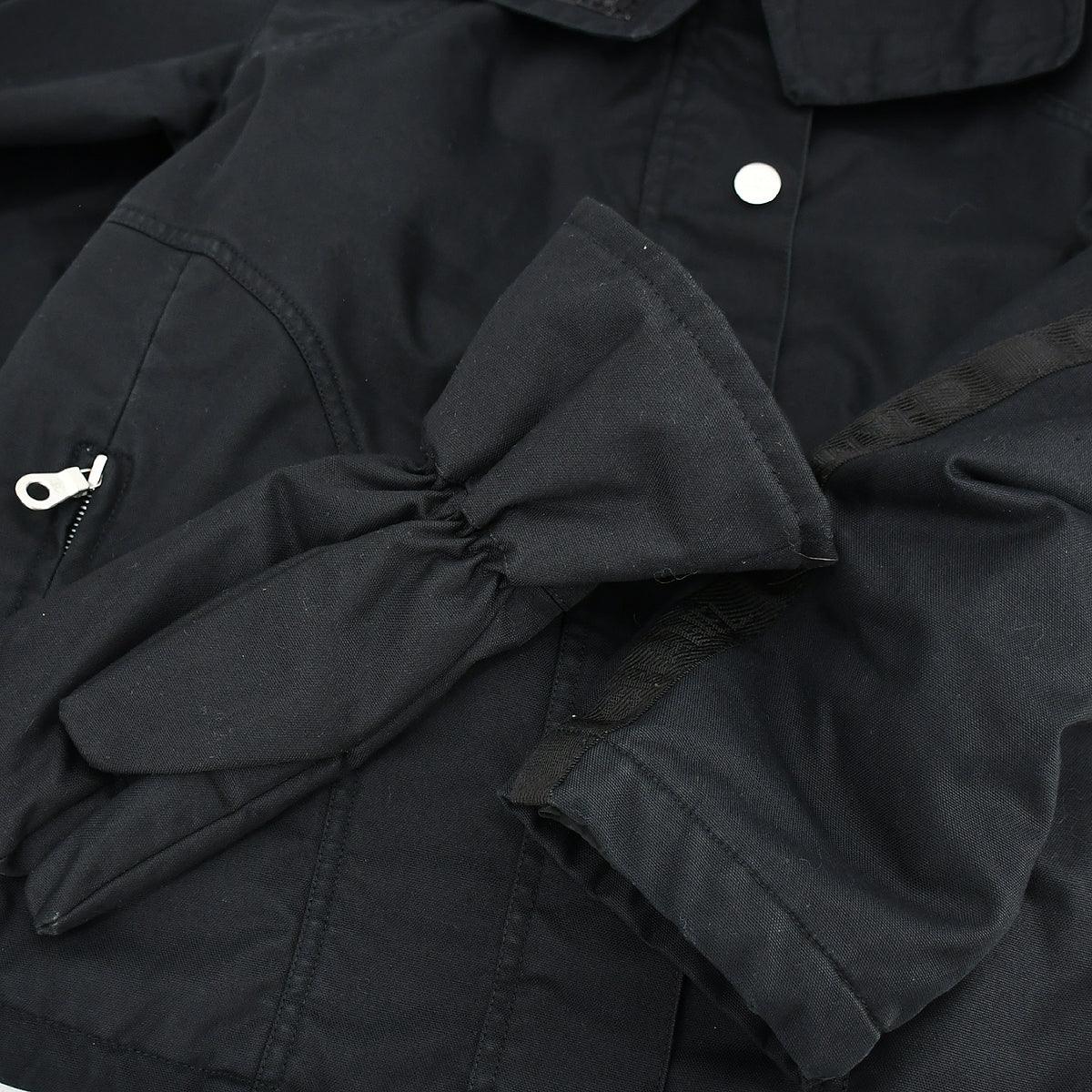 Chanel Sport Line Zip Up Hooded Jacket Black 02A #40