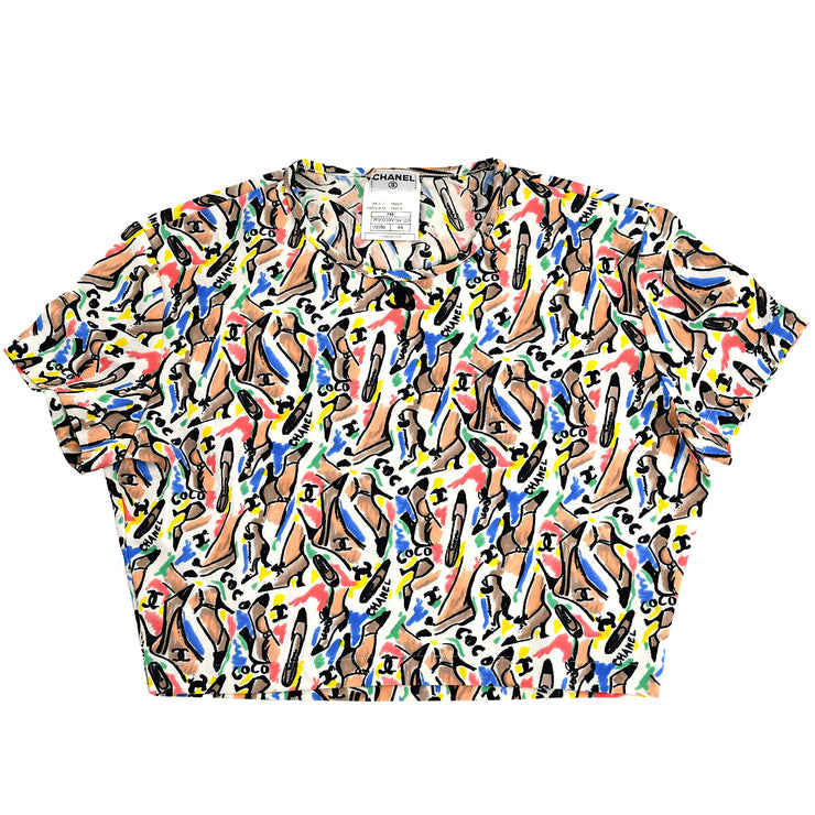 Chanel Cropped T-shirt Multicolor P95 #44