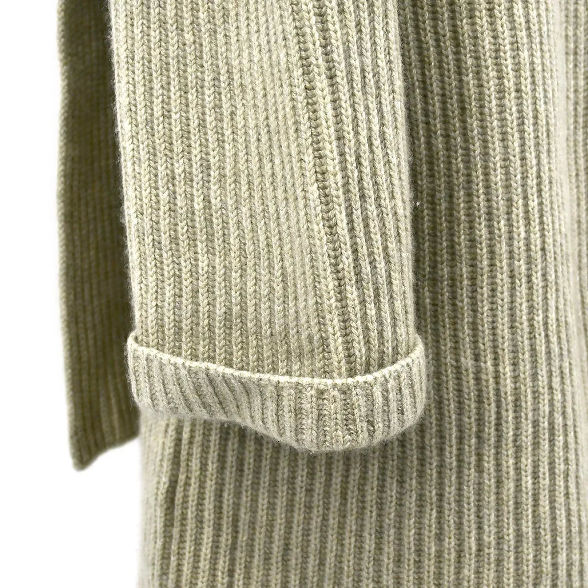 Chanel Logo Tag Scarf Sweater Gray 08C #38