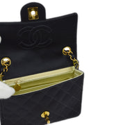 Chanel 1991-1994 Satin Mini Classic Square Flap Shoulder Bag 17