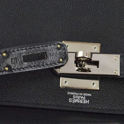 Hermes 2006 Black Evergrain Kelly 32 Retourne