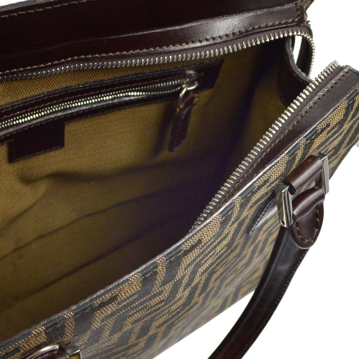 Fendi Brown Zucca 2way Shoulder Tote Handbag