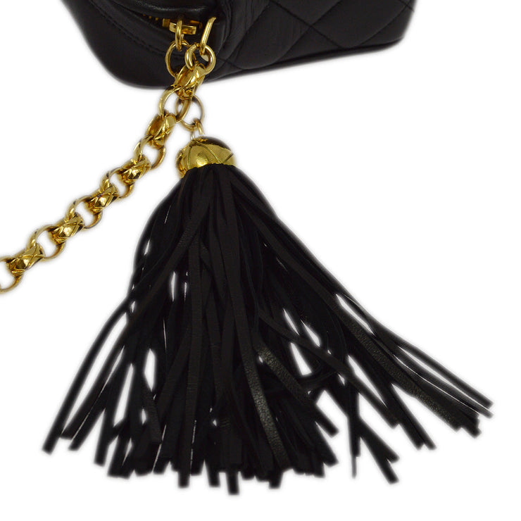 Chanel Black Lambskin Camera Bag Mini
