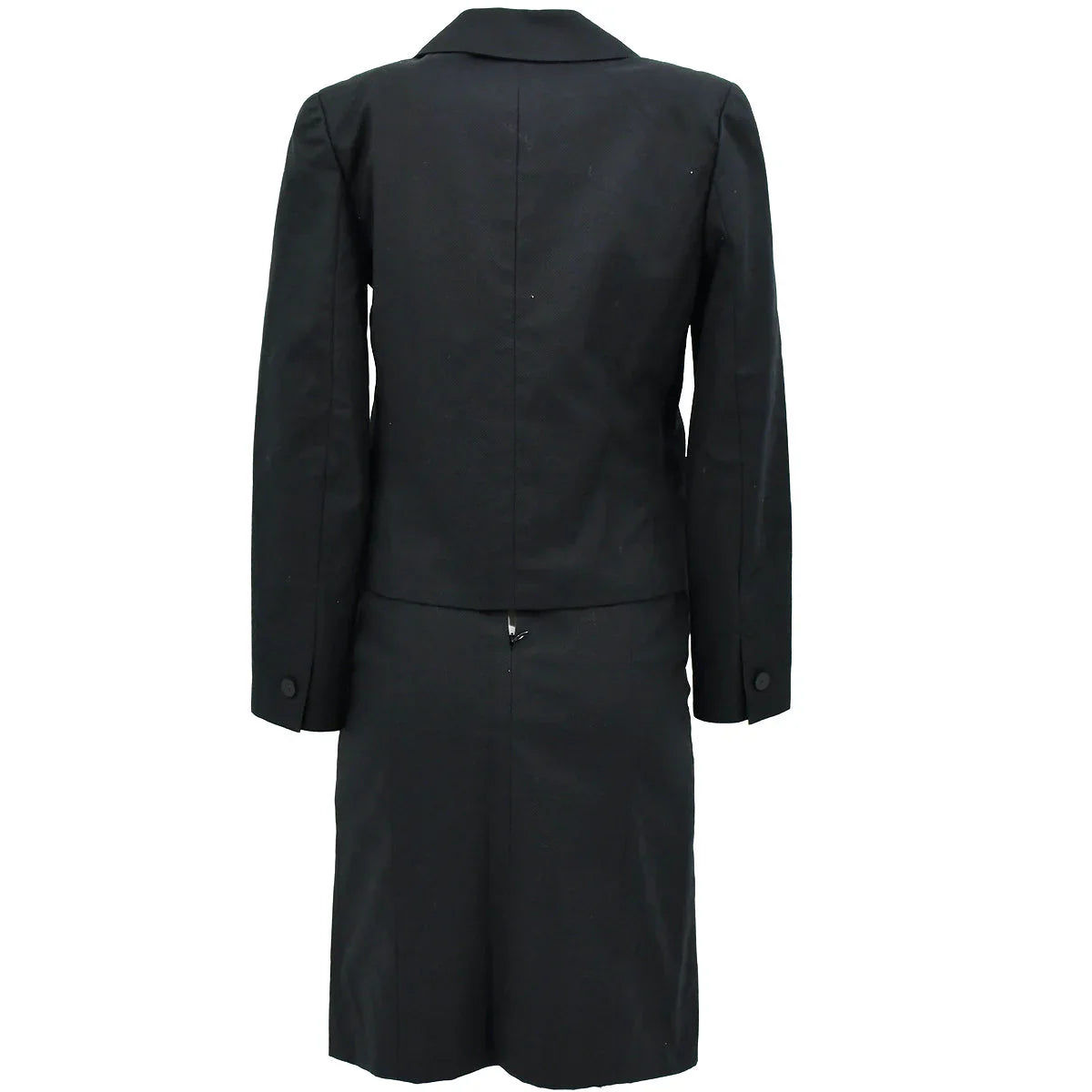 Chanel Setup Suit Jacket Skirt Black 98S #36