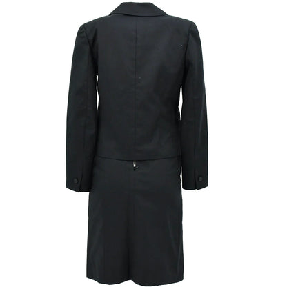 Chanel Setup Suit Jacket Skirt Black 98S #36