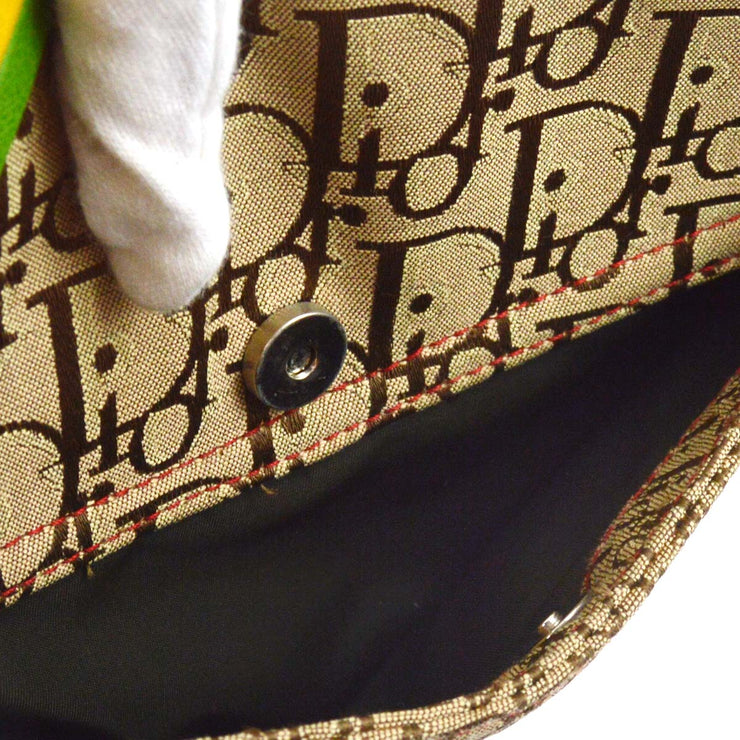 Christian Dior 2004 Rasta-Color Trotter Saddle Handbag