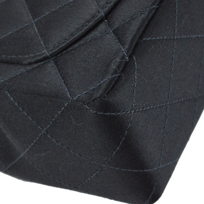 Chanel 2000-2001 Black Satin Mini Classic Square Flap Shoulder Bag 17