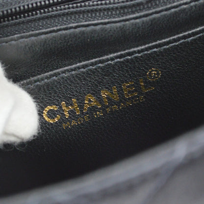 Chanel 2000-2001 Black Satin Mini Classic Square Flap Shoulder Bag 17
