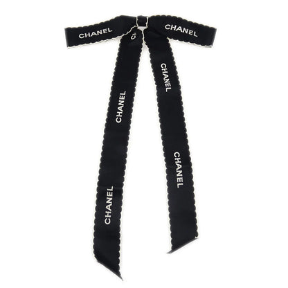 Chanel Bow Brooch Pin Black