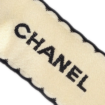 Chanel Bow Brooch Pin White