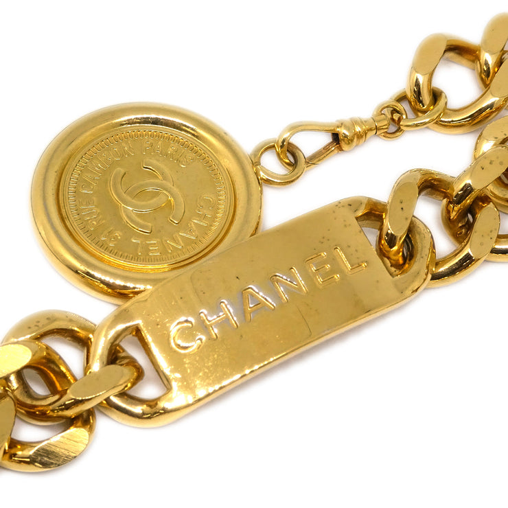 Chanel Medallion Chain Belt Gold 94A Small Good