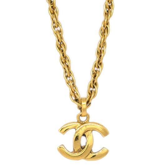 Chanel Gold CC Pendant Necklace