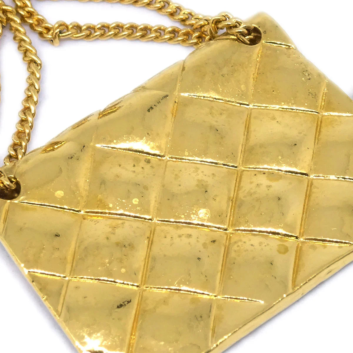 Chanel Gold Bag Dangle Earrings Clip-On 23