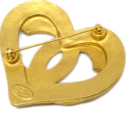 Chanel Heart Brooch Gold 95P