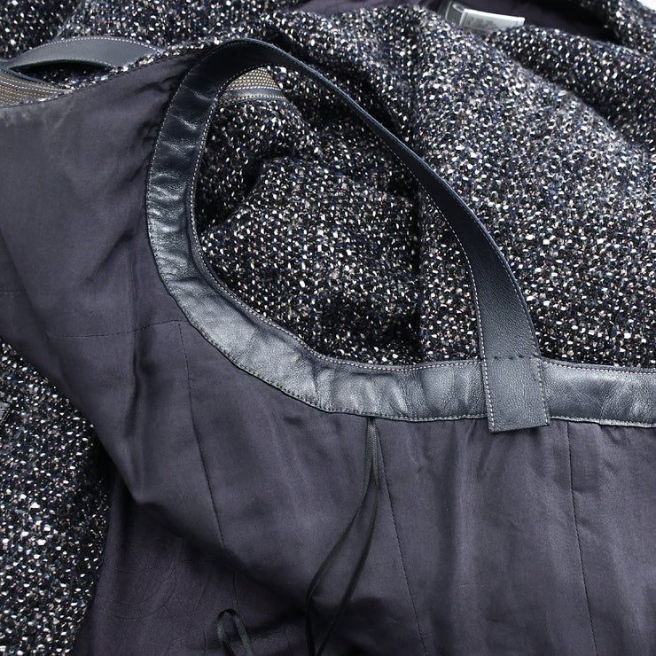 Chanel Setup Suit Jacket Dress Navy 04A #36