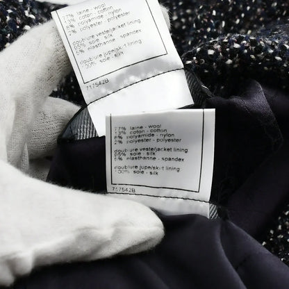 Chanel Jacket Dress Set Navy 04A #36