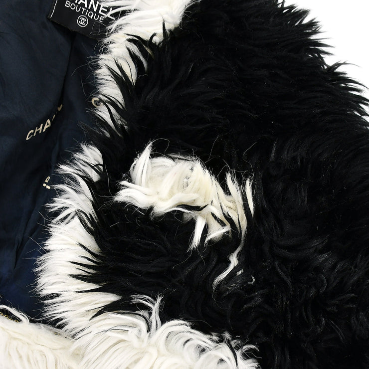 Chanel Cropped Fur Jacket Black