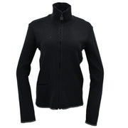 Chanel Sport Line Zip Up Jacket Black 03A #44