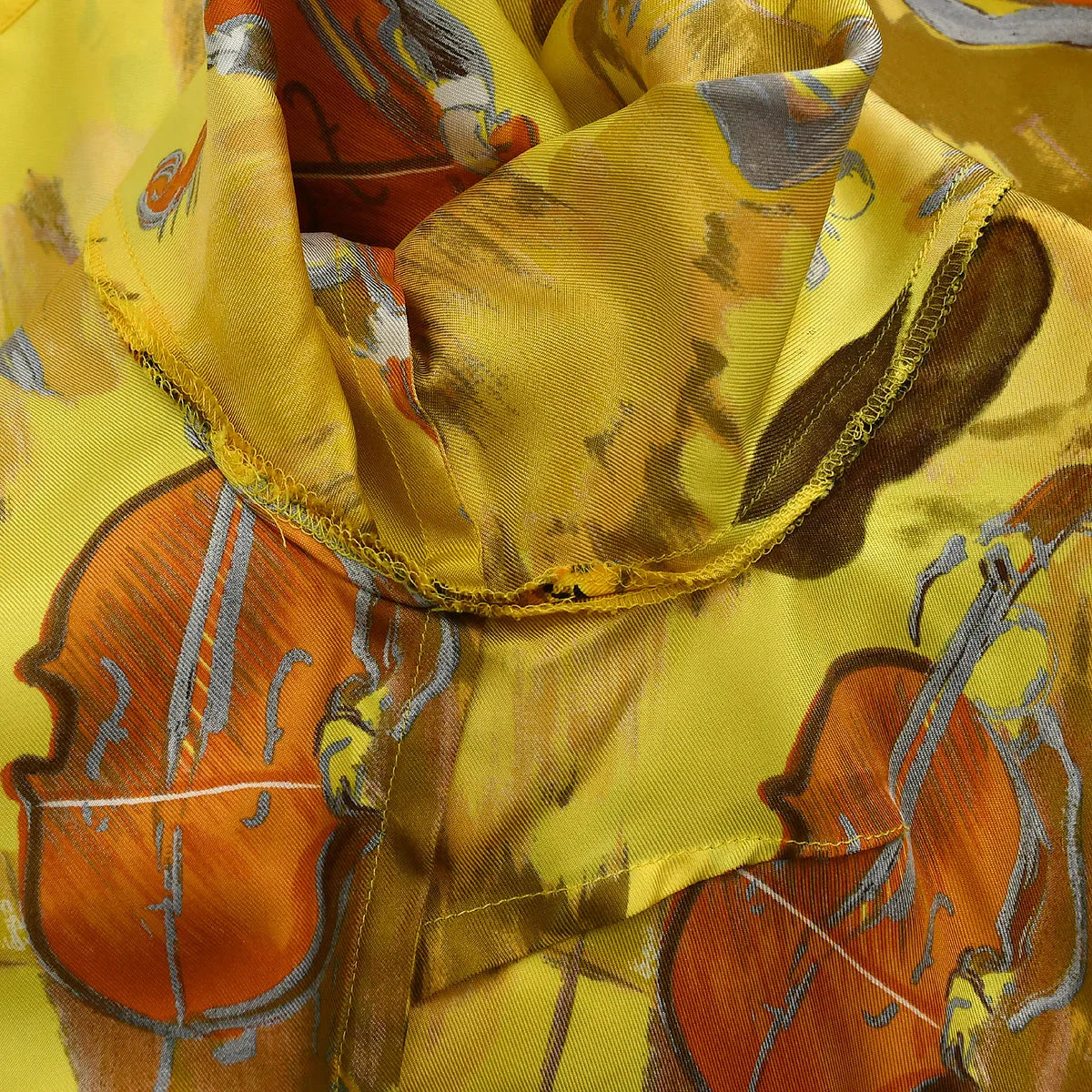 Hermes 1980s Shirt Blouse Yellow #38