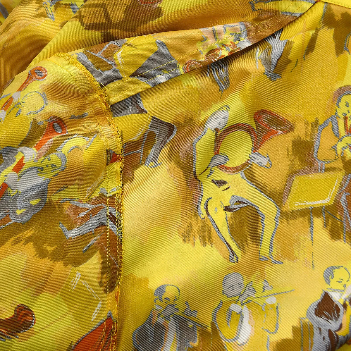 Hermes 1980s Shirt Blouse Yellow #38