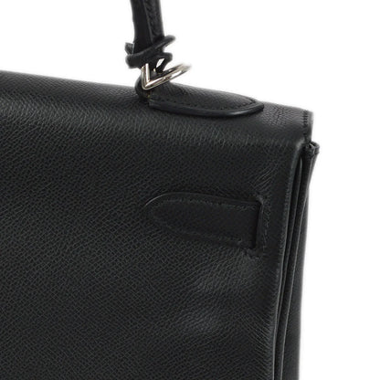 Hermes 2004 Black Epsom Kelly 32 Retourne
