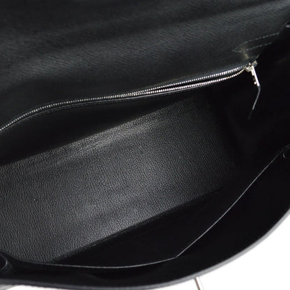 Hermes 2004 Black Epsom Kelly 32 Retourne