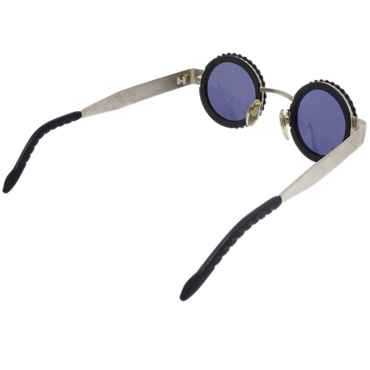 Chanel Round Sunglasses Eyewear Black Small Good